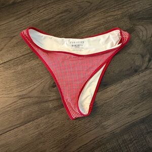 Frankie's Bikinis Red Gingham Bikini Bottom